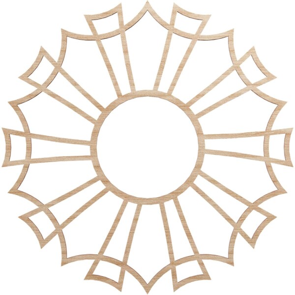 Ekena Millwork Augustus Wood Fretwork Pierced Ceiling Medallion, Alder, 18"OD x 6 3/8"ID x 1/4"T CMWP18X18X0250AUAL - main